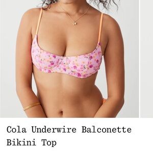 Frankie’s bikini top and bottom set (queens bath print)